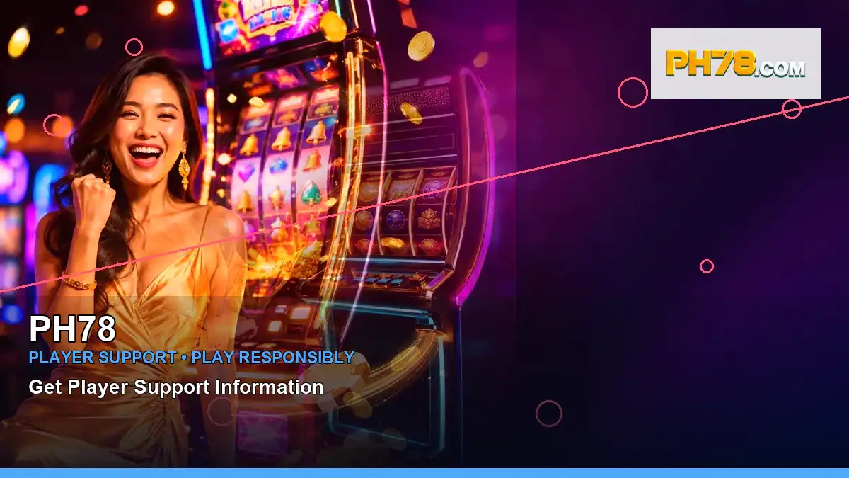 PH78 fruit reels online slot games featuring an adult Filipina casino host with a left close-up composition